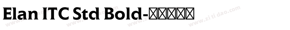 Elan ITC Std Bold字体转换